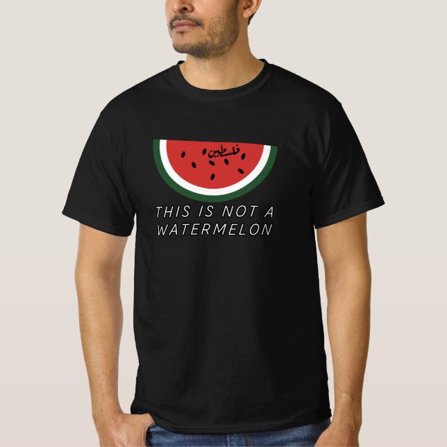 T-shirt Ce n'est pas une pastèque - Palestine (Devant)