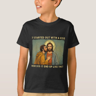T-shirt Ce n'était qu'un baiser jésus &amp; judas meme drô