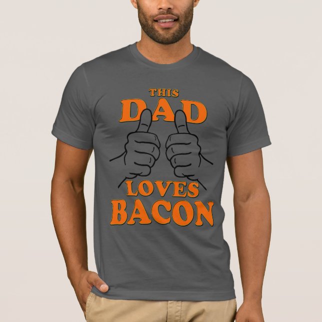 T-shirt Ce Papa adore BACON (Devant)