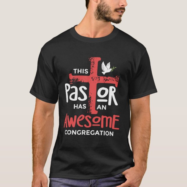 T-shirt Ce Pasteur A Une Awesome Application Pastor Congré (Devant)