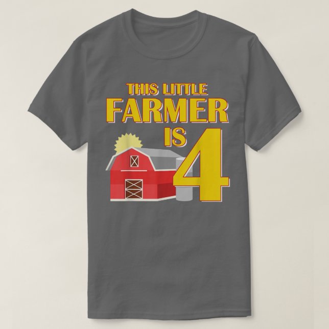 T-shirt Ce petit agriculteur a 4 ans tracteur agricole nai (Design devant)