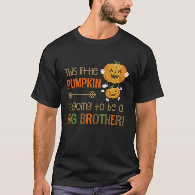 T-shirt Ce Petit Citrouille Va Être Un Grand Frère H (Devant)