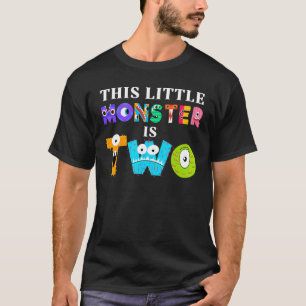 T-shirt Ce petit monstre est deux fête d'anniversaire Fami