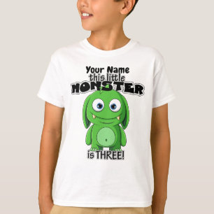 T-shirt Ce petit monstre est trois