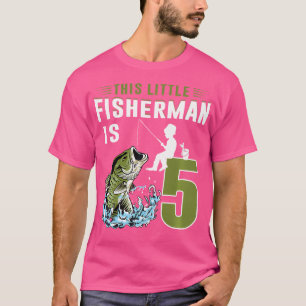 T-shirt Ce Petit Pêcheur Est 5 Pêche Bir 5 Ans