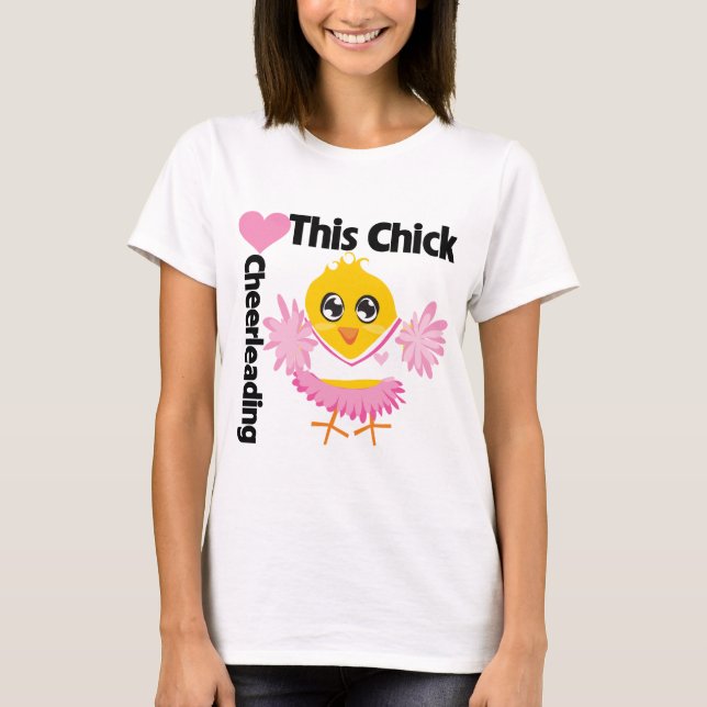 T-shirt Ce poussin aime Cheerleading (Devant)