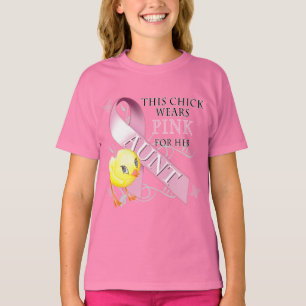 T-shirt Ce poussin porte le rose pour sa tante