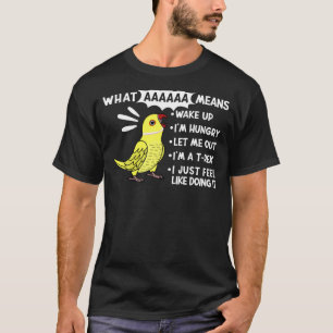 T-shirt Ce que AAAAAA signifie que je crie sonnerie jaune