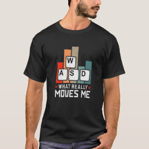 T-shirt Ce Qui Me Déplace Clavier De Jeu Était Retro Pc Ga