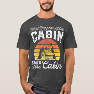 T-shirt Ce Qui Se Passe Au Cabine Reste Drôle Retro Cadeau