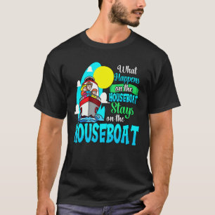 T-shirt Ce Qui Se Passe Sur Le Bateau À Ménage Funny Boati