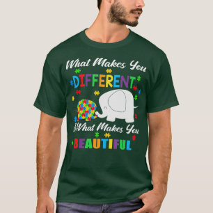 T-shirt Ce qui vous rend différents Autisme Enfant Elephan