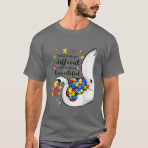 T-shirt Ce qui vous rend différents éléphant maman Auti