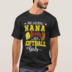 T-shirt Ce Softball Nana Aime Ses Filles De Softball Playe