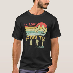 T-shirt Ce type adore péter Retro Vintage drôle dire