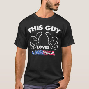 T-shirt Ce type aime l'Amérique