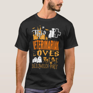 T-shirt Ce vétérinaire adore la fête d'Halloween du 31 oct