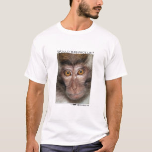T-shirt Ce visage se trouverait-il ? Singe de Macaque