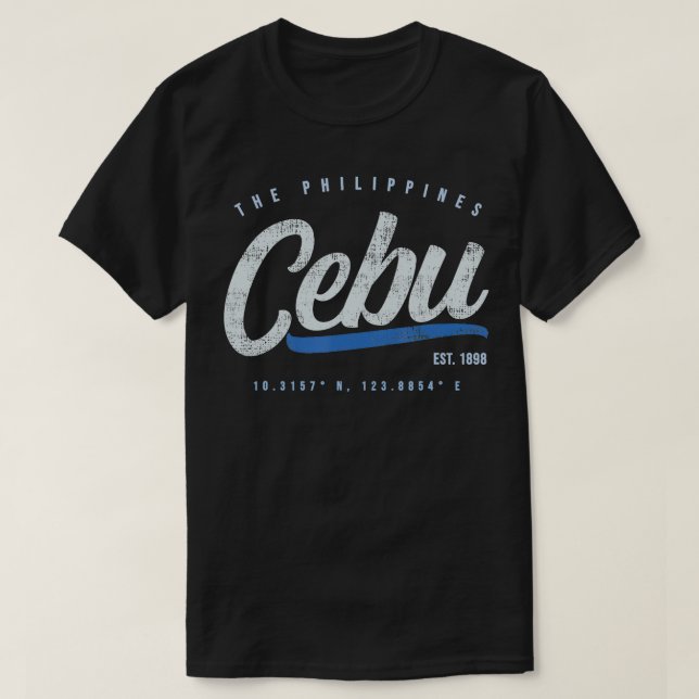 T-shirt Cebu Travel Philippines Retro (Design devant)
