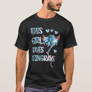 T-shirt Ceci Aime Stingrays Ta-Ray Océan Eau Animal