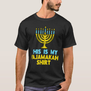 T-shirt Ceci est mon Pajamakah  Menorah Hanukkah Pyjama Ch