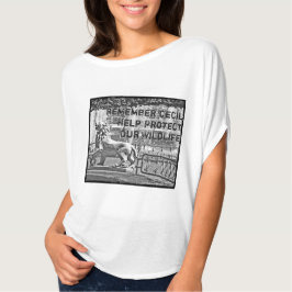 T-shirt Cecil le Lion, Protégez notre faune !