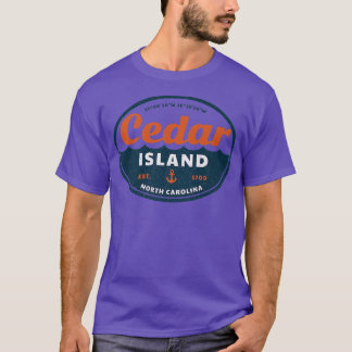 T-shirt Cedar Island, NC Vacances en été