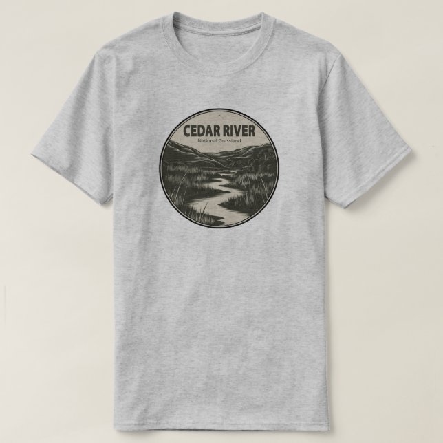 T-shirt Cedar River National Grassland Stream (Design devant)