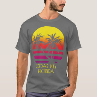 T-shirt Cèdre Key Floride Vintage Coucher de soleil tropic