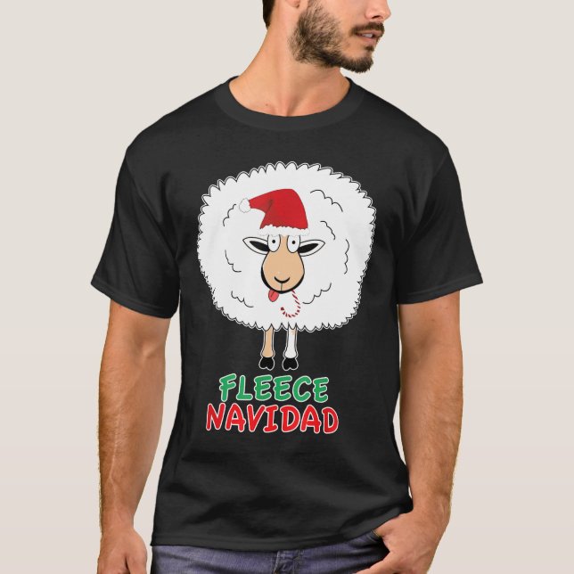 T-shirt Ceinture de Noël Navidad Funny Pun Mouton Mouton L (Devant)