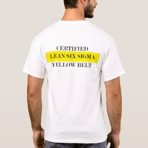 T-shirt Ceinture jaune Lean Six Sigma (imprimé arrière)