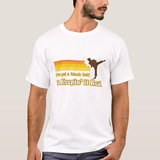 T-shirt Ceinture noire en la maintenant vraie (Devant)