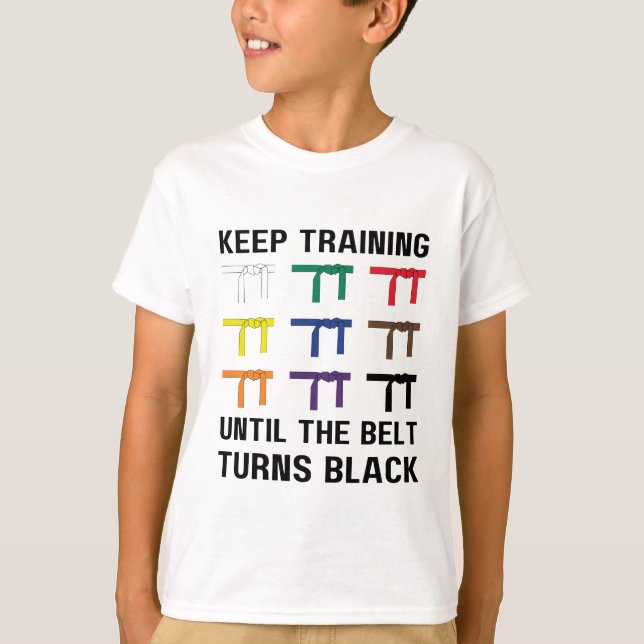 T-shirt ceinture noire karaté Art martial karaté garçons e (Devant)
