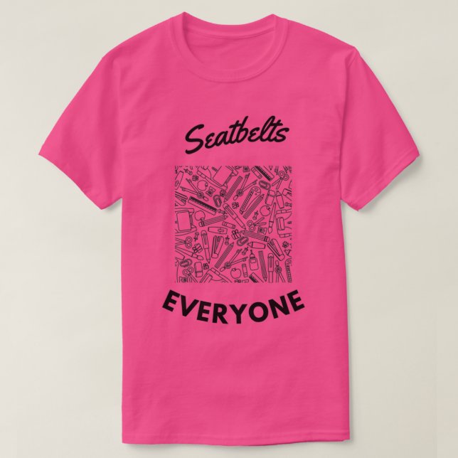 T-shirt Ceintures De Sécurité Tout Le Monde Drôle Bus De L (Design devant)