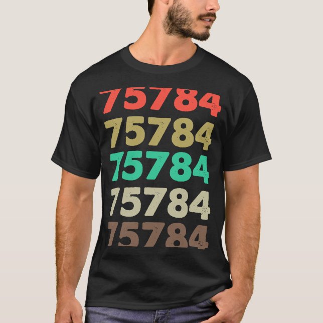 T-shirt Cela Dit 75784 Retro Code postal Code postal Code  (Devant)