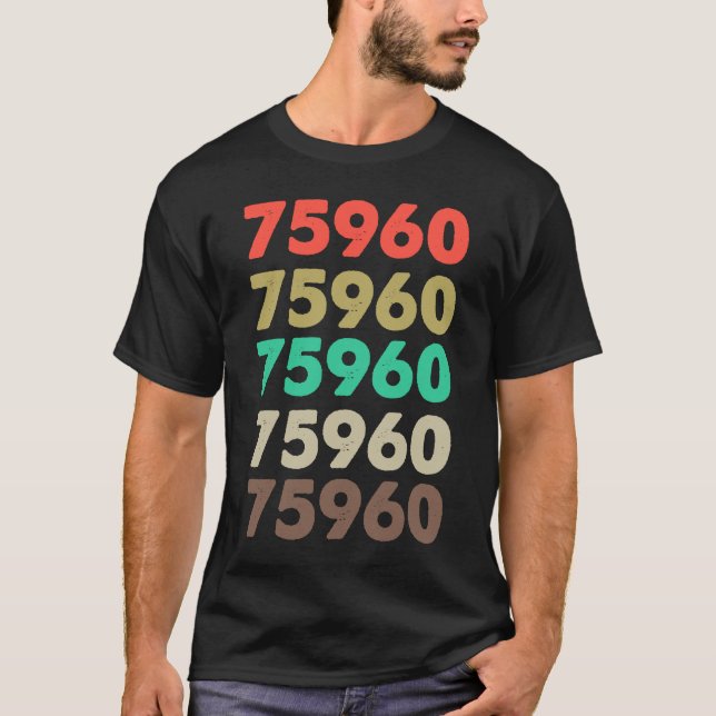 T-shirt Cela Dit 75960 Code postal rétro Code postal Code  (Devant)