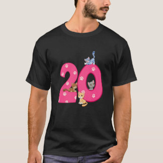 T-shirt Célébrant de l'anniversaire des 14 ans de chat Cha
