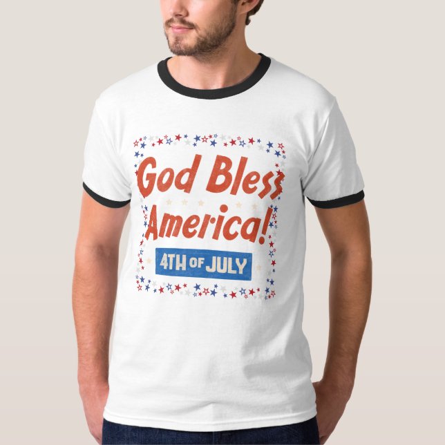 T-shirt Celebrate America's Independence Day anniverserie (Devant)