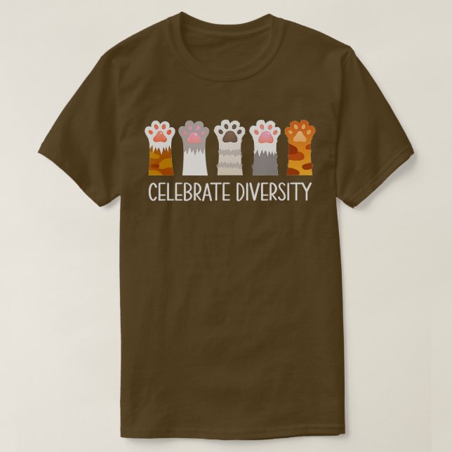 T-shirt Celebrate Diversity Cat (Design devant)