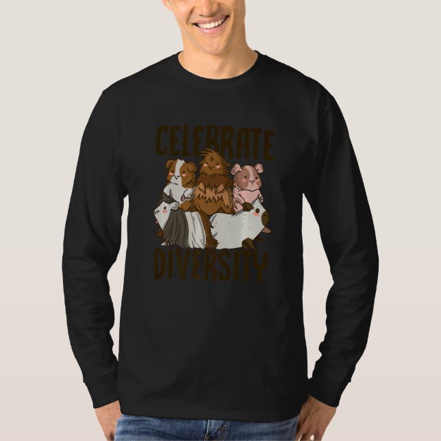 T-shirt Celebrate Diversity Guinea Pig Owner Pet Cavy Anim (Devant)