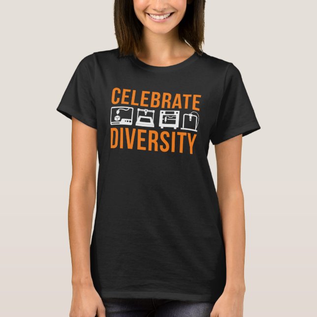 T-shirt Celebrate diversity in 3d printing and Metaverse (Devant)