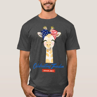 T-shirt Celebrating Freedom 4th July - Cute Patriotic Gira
