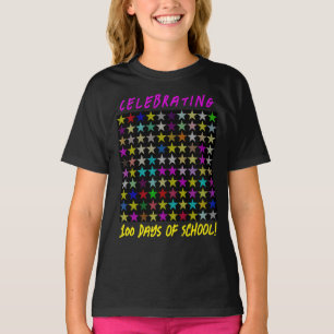 T-shirt Célébration de 100 jours d'école, Stars colorés