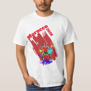 T-shirt Célébration de but de football Maroc Drapeau 2026