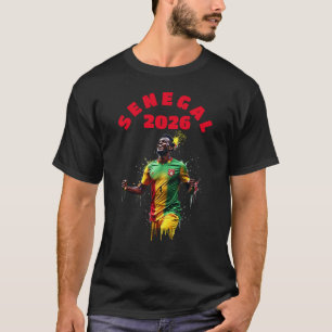 T-shirt Célébration de but de football Sénégal Drapeau 202