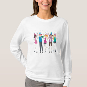 T-shirt Célébration de fête d'enfants de dessin animé colo