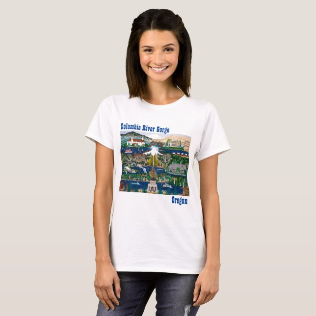 T-shirt Célébration de la gorge de Columbia River (Devant entier)
