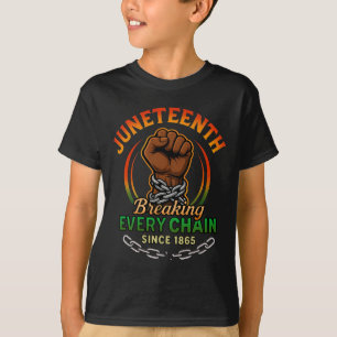 T-shirt Célébration de la liberté Juneteenth brisant chaqu