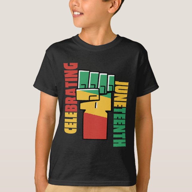 T-shirt Célébration de la liberté noire 1865 afro-américai (Devant)