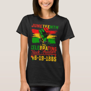 T-shirt Célébration de la liberté noire 1865 afro-américai